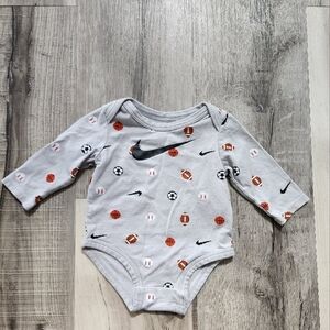Nike Gray Sports Print Kids One Piece